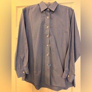 CUSTOM-MADE long sleeve collared shirt. Size L.